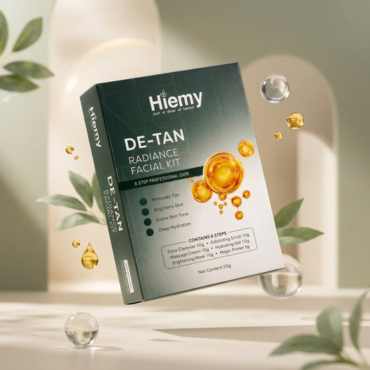 De Tan Radiance One Time 6 Step Facial Kit | Removes Tan | Evens Skin Tone | 55g