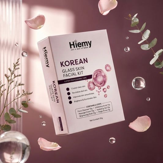 Hiemy Korean Glass Skin Professional 6-Step Facial Kit | Salon Facial at Home | 55g