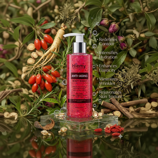 Hiemy Anti-Aging Body Wash with Retinol | Hyaluronic Acid | Vitamin E | for Skin Firming & Hydrating Cleanser (200ml)