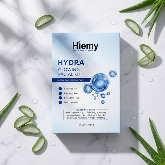 Hiemy Hydra Glowing Professional 6-Step Facial Kit | Deep Hydration | 55g