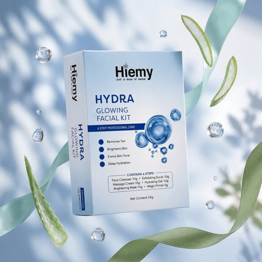 Hiemy  Hydra Glowing Professional 6-Step Facial Kit  | Deep Hydration | 55g