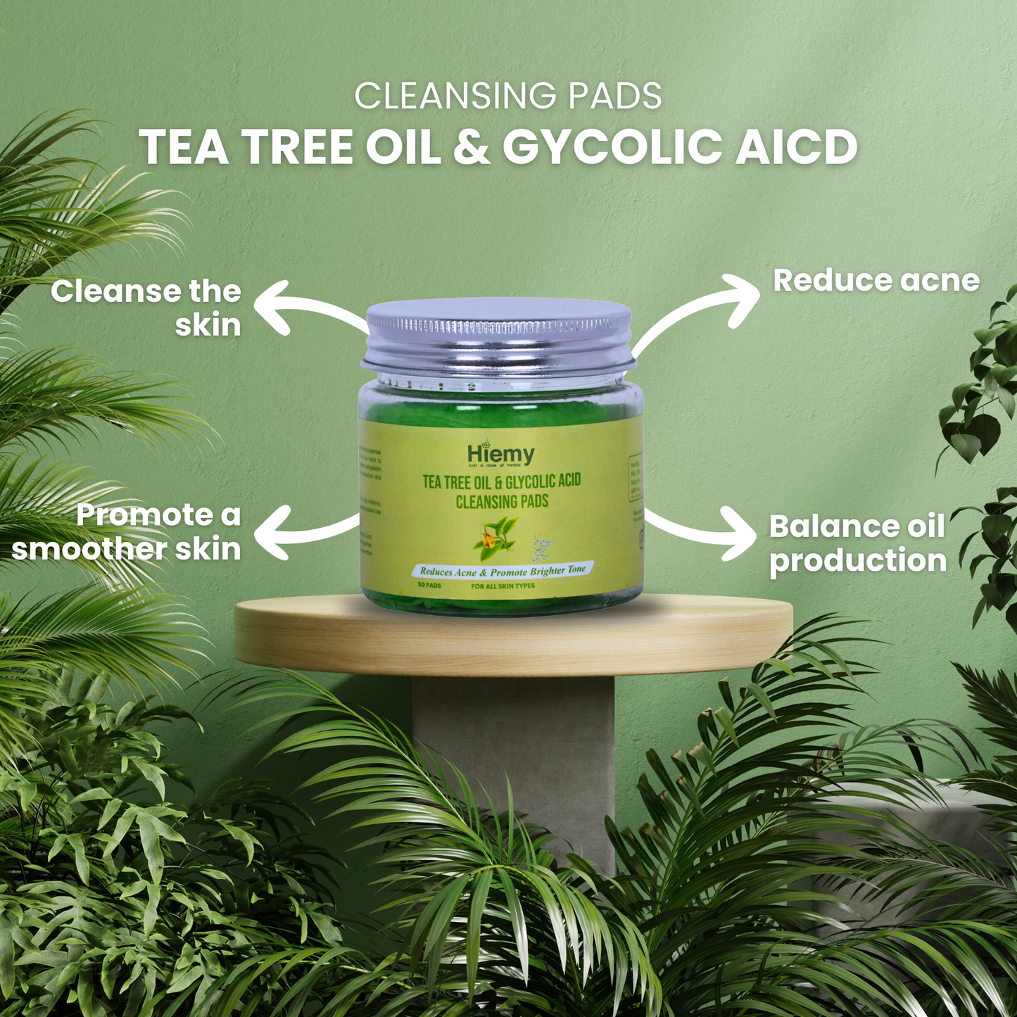 Tree Tea Glycolic Acid Cleansing Pads (50Pads)