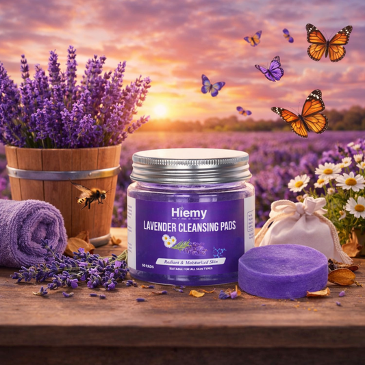 Hiemy Lavender Cleansing Pads | Calm | Hydrate | Refresh Skin | (50 Pads)
