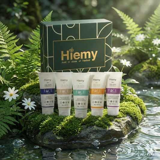 HIEMY De-Tan Skincare Kit – Complete 5 Step Tan Removal & Brightening Facial Routine (5 Products Kit)