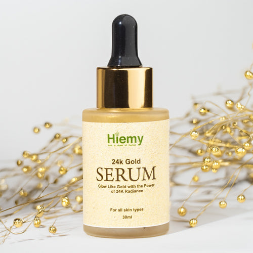 HIEMY 24K Gold Face Serum – Luxury Glow for Radiant Skin ✨(30ml)