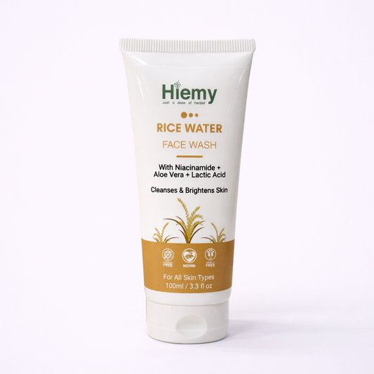 Hiemy Rice Water Face Wash  | Cleanse | Brighten | Hydrate Naturally | (100ml)