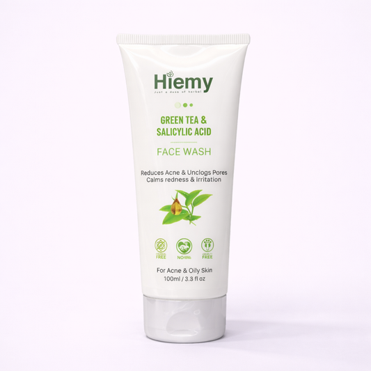 Hiemy Green Tea & Salicylic Acid Face Wash For Acne Control & Oil Balance (100ml)