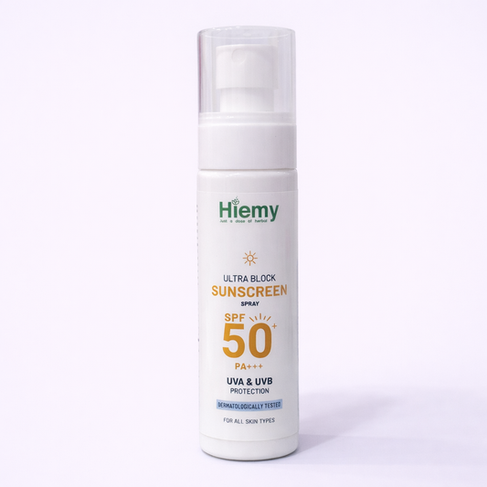 Hiemy Sunscreen Spray SPF 50+ with PA+++  | Lightweight | Invisible | Powerful Protection | 100ml