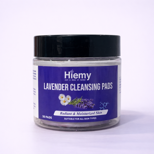 Hiemy Lavender Cleansing Pads | Calm | Hydrate | Refresh Skin | (50 Pads)