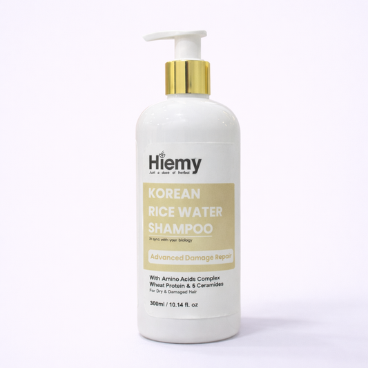 Hiemy Korean Rice Water Shampoo Advanced Damage Repair | With Amino Acids Complex, Wheat Protein & 5 Ceramides (300ml) | 300ml