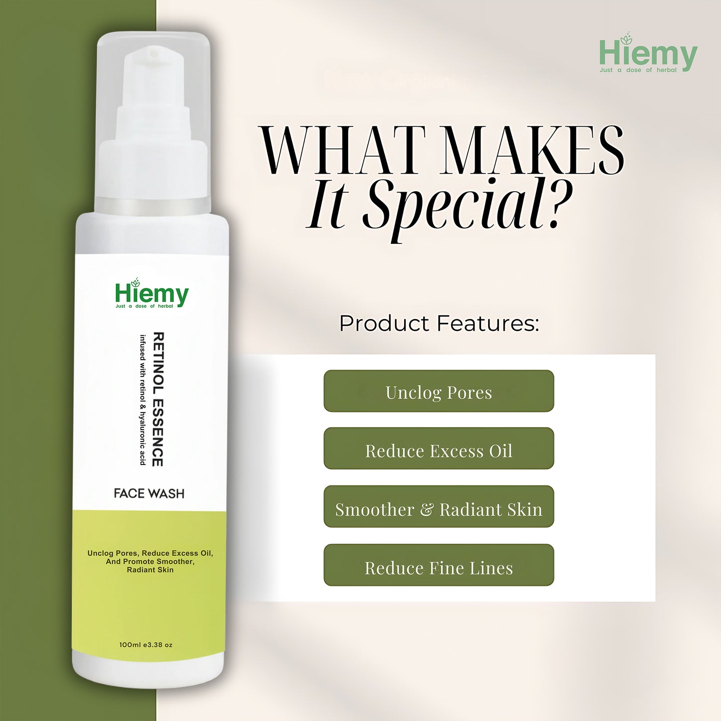 Hiemy Retinol Essence Face Wash (100ml)