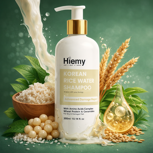 Hiemy Korean Rice Water Shampoo Advanced Damage Repair | With Amino Acids Complex, Wheat Protein & 5 Ceramides (300ml) | 300ml