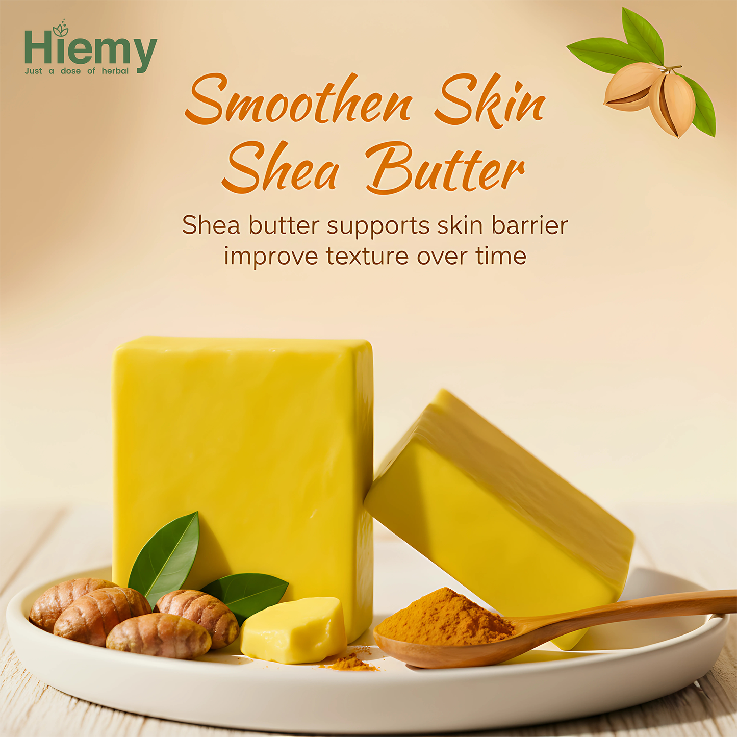 Hiemy Turmeric & Kojic Acid Brightening Soap | Fades Dark Spots & Evens Skin Tone (Combo of 3 Soap)