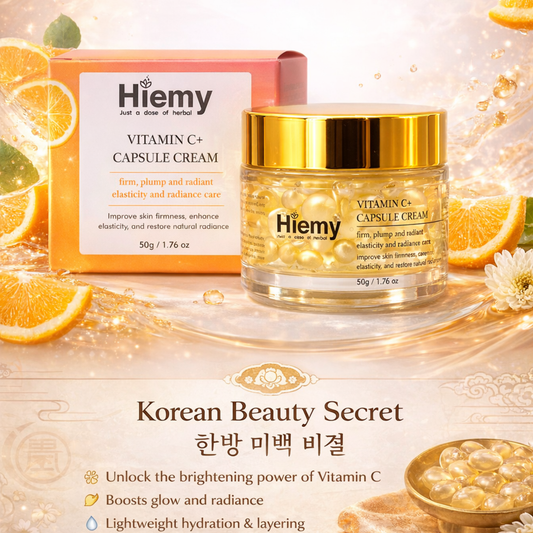 Hiemy Vitamin C+ Capsule Cream - Glow Boost Capsule Cream - Brightening & Radiance Boost Formula (50g)